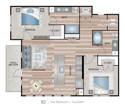 Two bedroom 208 floor plan